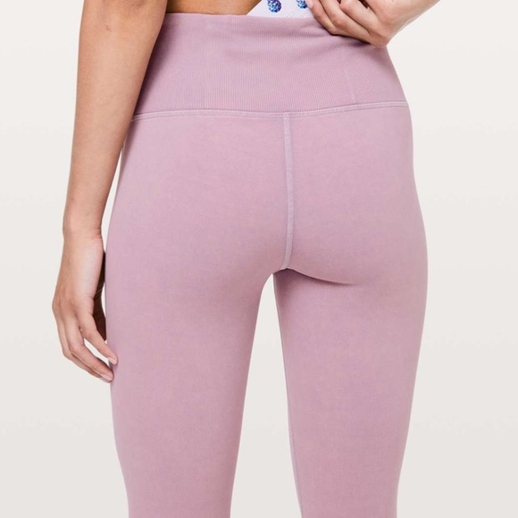 Lululemon Wunder Under Crop 23" Ribbed Leggings (Washed Antoinette Color) - Picture 3 of 12